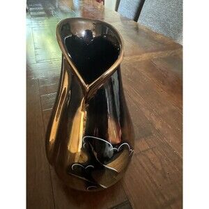 Black‎ & Gold Flower Motif Vase